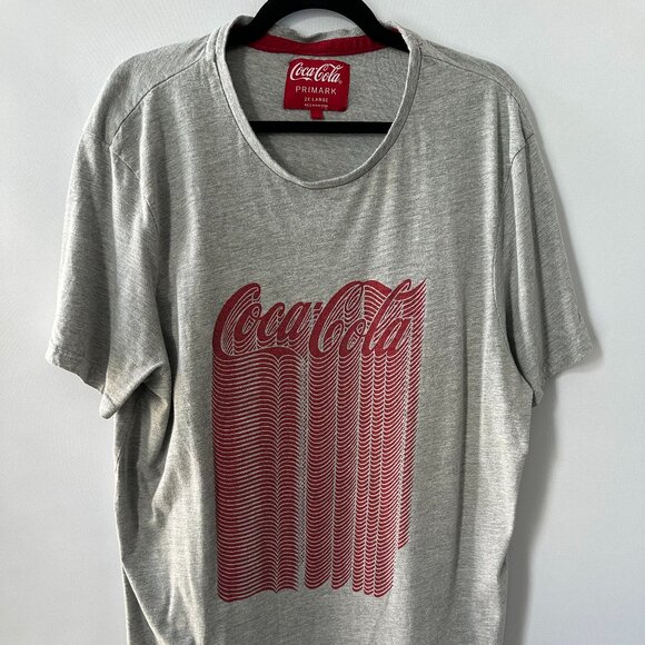 2XL Coca-Cola Primark Grey Tee Shirt - Picture 1 of 6